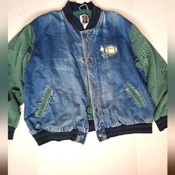 bio Other - Vintage National Football League Players Association Jim Thorpe Jean Jacket